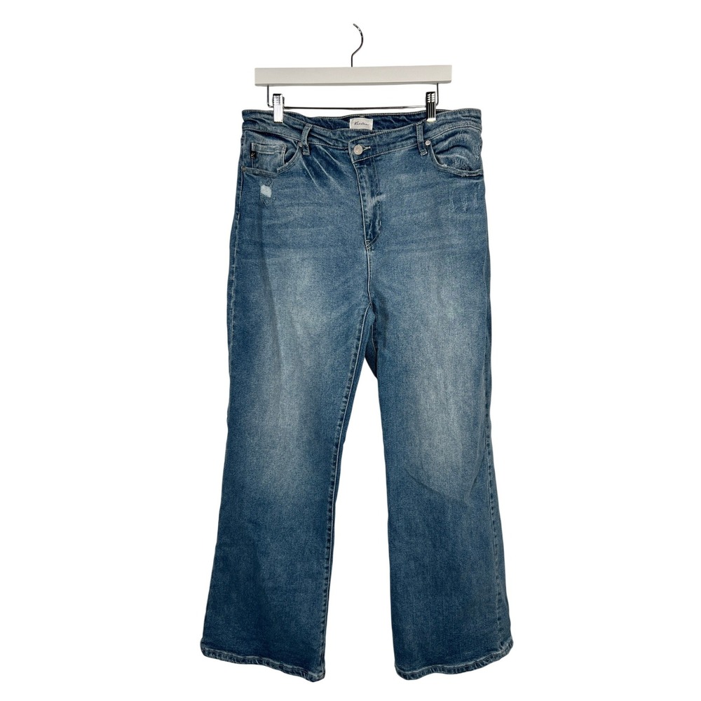 KanCan High Rise Wide‎ Leg Jeans Medium Wash Relaxed  Denim Size 15/31